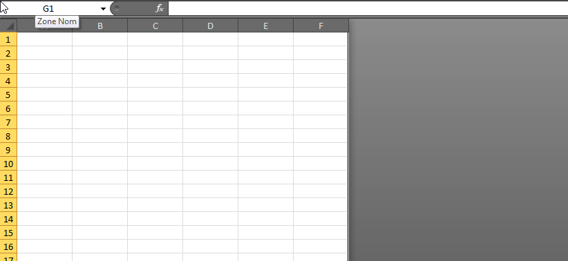 Résultat masquage colonnes Excel